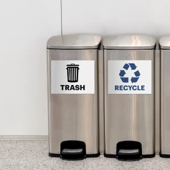 Avery Recycle and Trash Stickers, 8-1/2" x 11", 2 Total image {2}