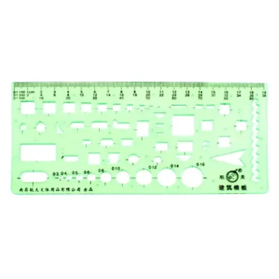 Unique Bargains Drafting Drawing Structure Construction Stationery Scale Template Ruler Green image {6}