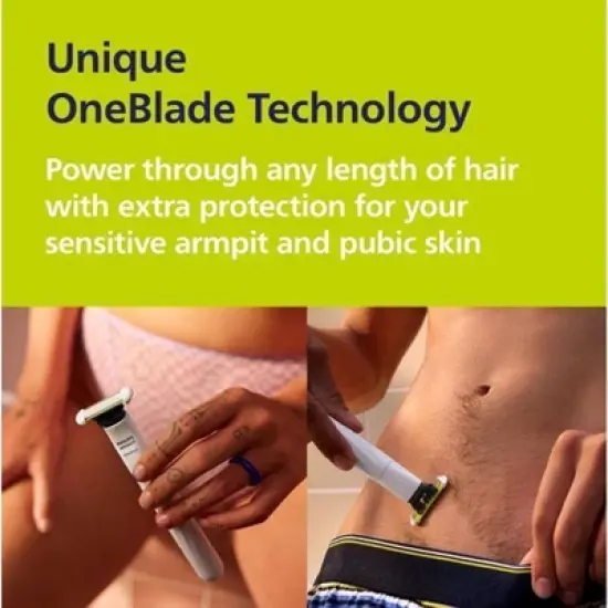Philips Norelco OneBlade Intimate Electric Rechargeable Pubic Groomer - QP1924/70 image {3}