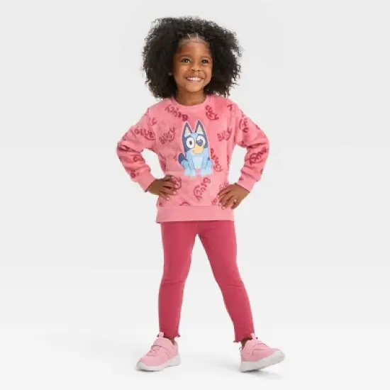 Toddler Girls' Bluey Woobie Pullover Top and Bottom Set image {3}