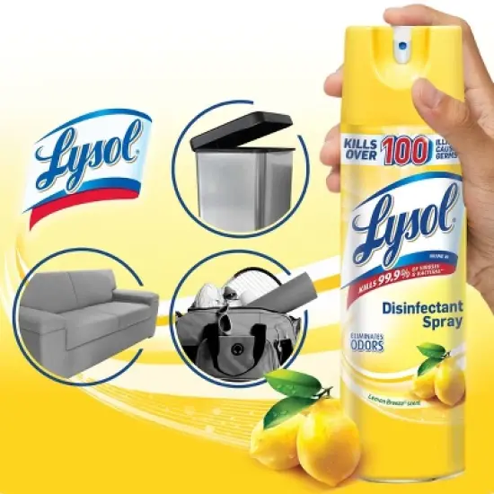 Lysol Lemon Disinfectant Spray - 19oz/2ct image {1}