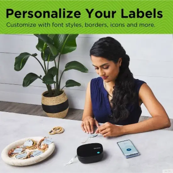 DYMO Letratag 200 Bluetooth Label Maker with White Paper Label Tape image {2}