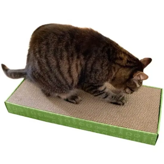 FurHaven Corrugated Flat Cat Scratcher With Catnip image {5}