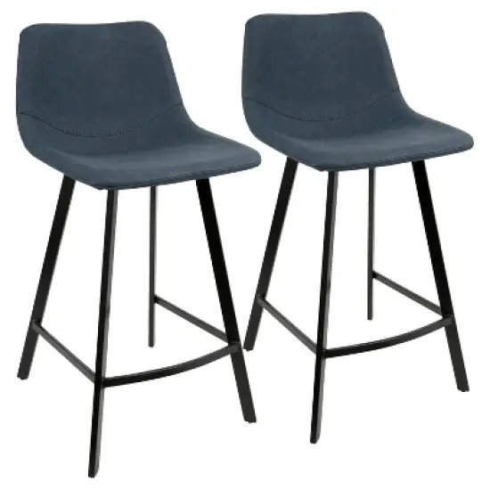Set of 2 26" Outlaw Industrial Counter Height Barstool - Lumisource image {8}