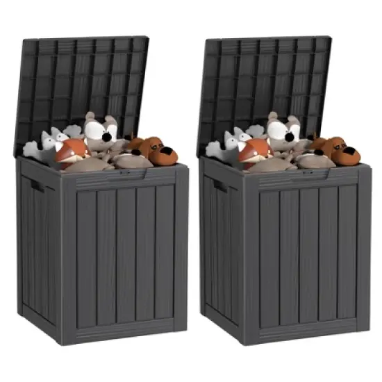 Syemin 28 Gal Outdoor Storage Deck Box Patio Gardening Tools image {5}