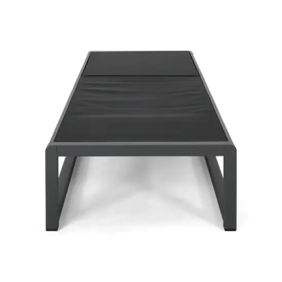 GDFStudio Camdyn Outdoor Mesh and Aluminum Armless Adjustable Chaise Lounges (Set of 2) image {5}