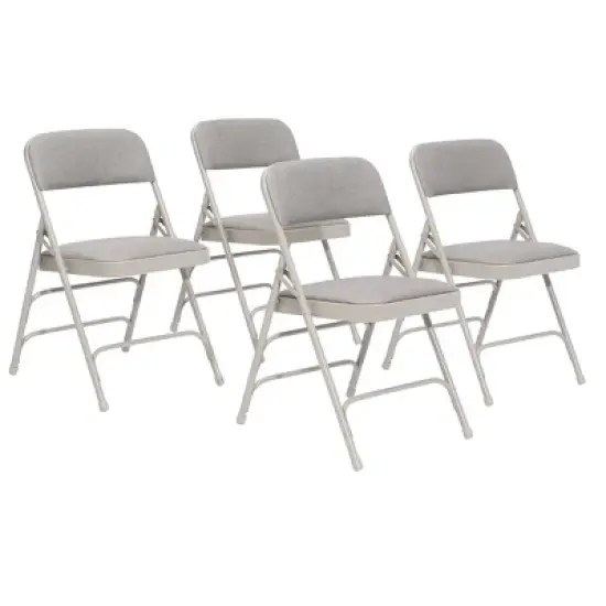 Set of 4 Deluxe Fabric Padded Triple Brace Folding Chairs - Hampden Furnishings image {10}