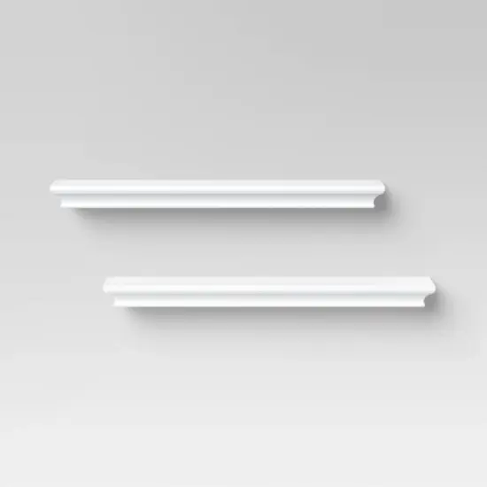 2pc Traditional Wall Shelf Set White - Threshold&trade; image {1}