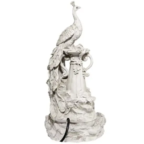 Design Toscano Staverden Castle Peacock Sculptural Fountain image {3}