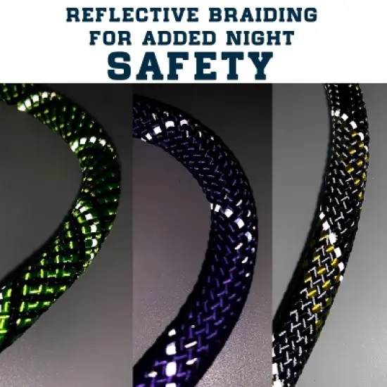 Enthusiast Gear Reflective Rope Dog Leash with Locking Carabiner for Large Medium Small Breeds and Puppy (6&rsquo; Feet) image {4}