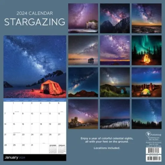 TF Publishing 2024 Wall Calendar 12"x12" Stargazing image {4}