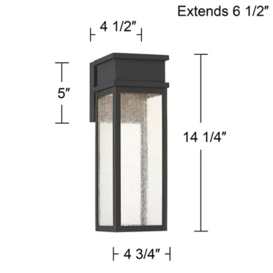 John Timberland Sintef 14 1/4" High Sand Black LED Outdoor Wall Light image {3}