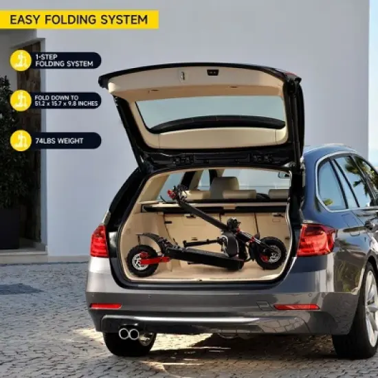 Topteng 12" Electric Scooter for Adults - Black: 2000W Motor, 40 MPH Max Speed, 50 Mile Range image {10}