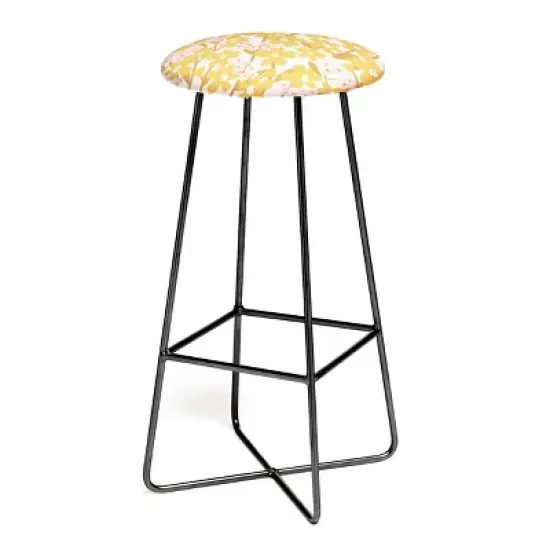 ThirtyOne Illustrations Wildflowers in Turmeric Barstool - Deny Designs image {2}