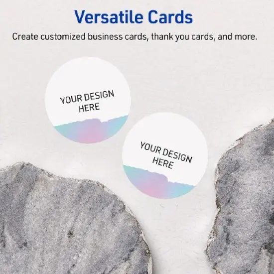 Avery Round Business Cards, Watercolors Design, 2" Diameter, 120ct image {5}