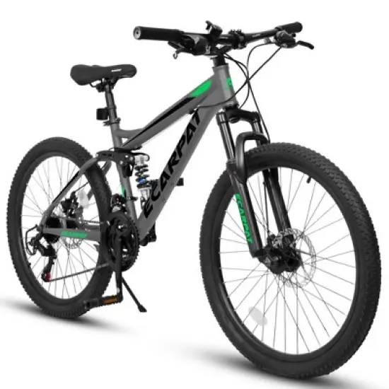 Gulches Full Suspension Mountain Bike, Steel Frame, 21-Speed Gear System, High-Performance Mechanical Disc Brakes image {7}