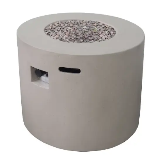 31 Inch Round Outdoor Fire Pit with 40,000 BTU and Hand Crafted Concrete Design image {6}