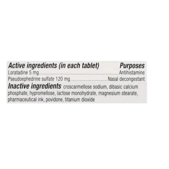 Alavert D-12 Hour, Nasal Decongestant Tabs 12 Ct image {2}