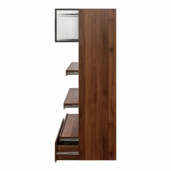 Lycvki 70.87" Tall Kitchen Pantry Cabinet with Pull-out Multi-tier Storage Shelf and Drawers image {8}
