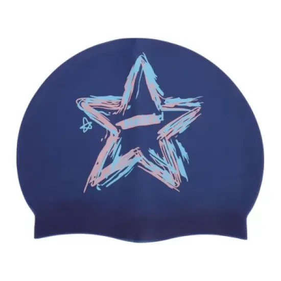 Unique Bargains Silicone Star Pattern Swim Cap 1 Pc image {5}