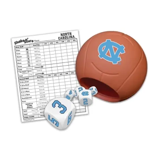 MasterPieces Officially Licsenced NCAA UNC Tar Heels Shake N' Score Dice Game for Age 6 and Up image {2}