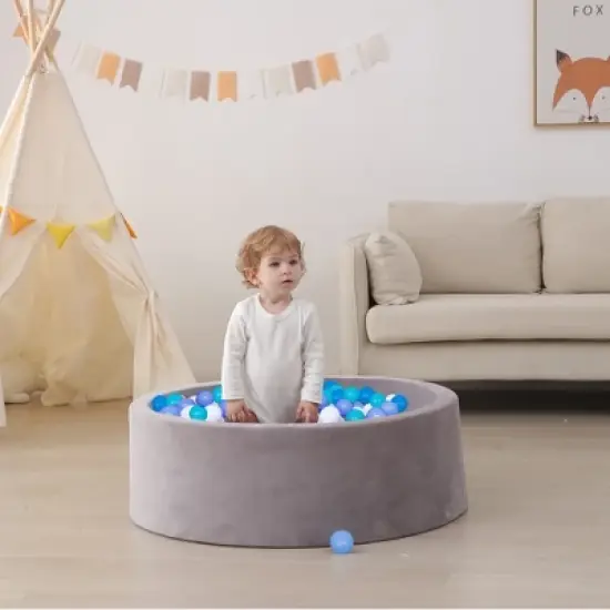 TopComfy Baby and Toddler Learning Toy Ball Pit Balls Colorful Durable Safe Play Balls for Kids, Blue, 2.2"*2.2"*2.2" image {1}