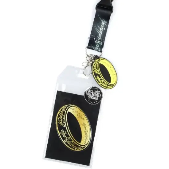 Lord of the Rings The One Ring Precious Lanyard Clear ID Badge Holder Keychain image {1}