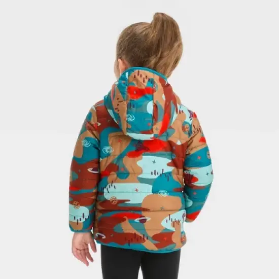 Toddler Girls' Reversible Space Puffer Jacket - Cat & Jack&trade; image {1}