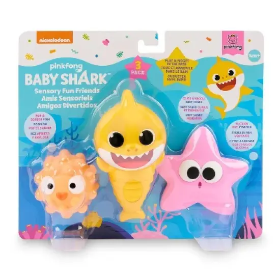 Baby Shark Sensory Fun Friends Bath Toy - 3pk image {1}