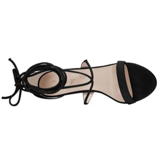 Allegra K Women's Stiletto Heel Lace-up Sandals image {4}