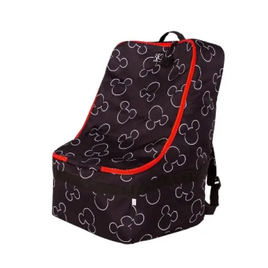 Disney Baby J.L. Childress Ultimate Padded Backpack Car Seat Travel Bag Mickey Black image {2}