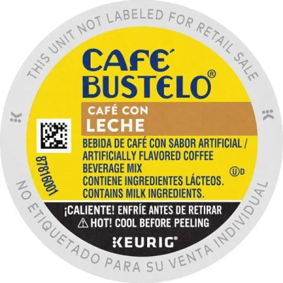Cafe Bustelo CON LECHE Medium Roast Coffee Pods - 24ct image {1}