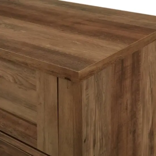 Millia Transitional Farmhouse 4 Door Sideboard with Glass Panels - Saracina Home image {6}