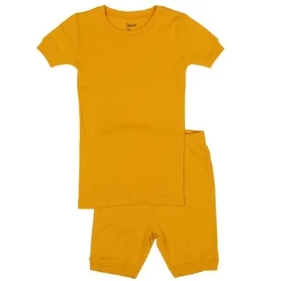 Leveret Kids Two Piece Cotton Solid Short Pajamas image {7}