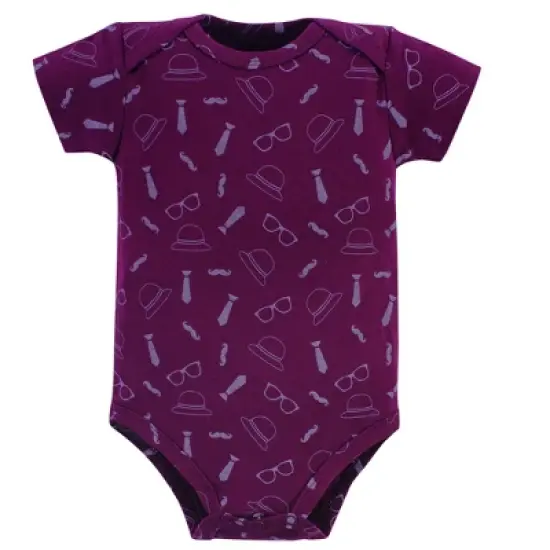 Hudson Baby Infant Boy Cotton Bodysuits 3pk, Burgundy Ladies I Have Arrived image {2}