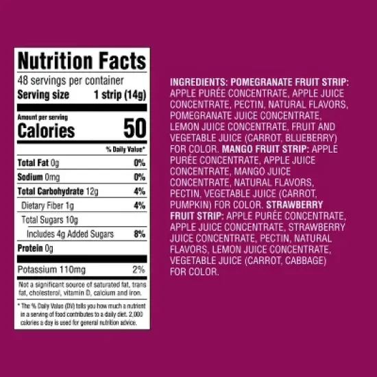 Pomegranate, Mango and Strawberry Fruit Strips Variety Pack - 24oz/48ct - Good & Gather&trade; image {3}