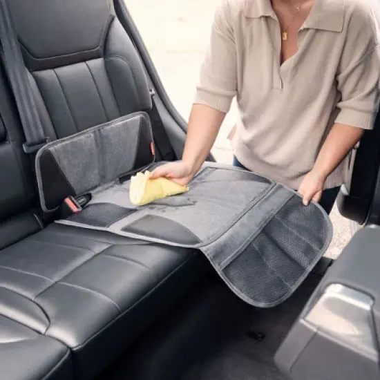 Diono Super Mat Car Seat Protector for Infant Car Seat, Booster Seat, Pets, Water Resistant, Gray image {9}