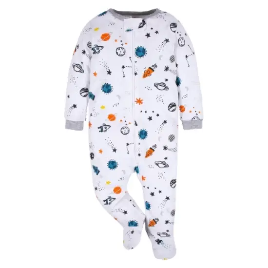 Gerber Baby Boys' Long Sleeve Sleep 'N Plays - 4-Pack image {2}