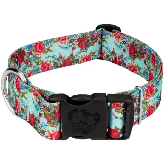 Country Brook Petz 1 1/2 Inch Deluxe Vintage Roses Dog Collar image {5}
