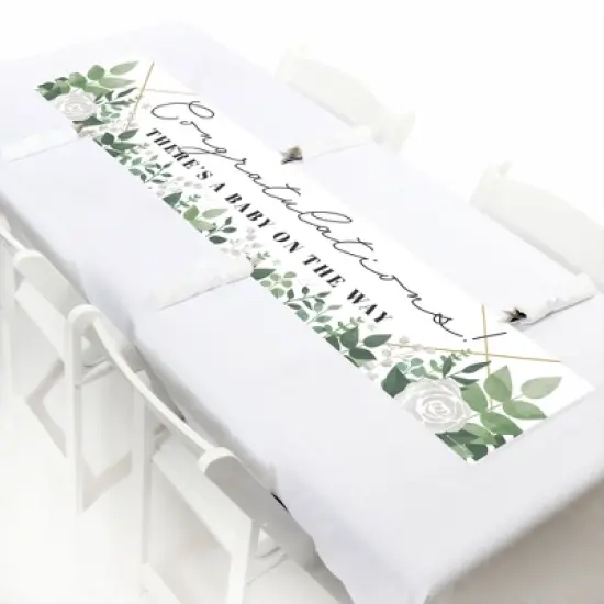 Big Dot of Happiness Boho Botanical Baby - Greenery Baby Shower Decorations Party Banner image {4}