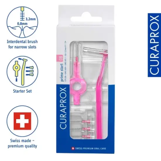 Curaprox CPS 08 Prime Start Interdental Brushes &ndash; Ultra-Fine Cleaning for Tight Spacesk, 5 pcs image {2}