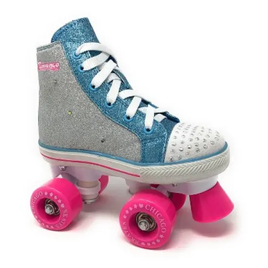 Chicago Skates Fashion Kids' Quad Roller Skate - Blue/Silver image {6}