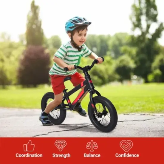 Toddler Balance Bike 2 Year Old, 12 Inch No Pedal Kids Bike for 2-5 Years Old, Lightweight Push Bicycle with Adjustable Handlebar image {1}