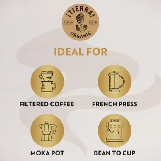 Lavazza &iexcl;Tierra! Organic for Planet Whole Bean Coffee, Light Roast, 100% Arabica, 2.2 lb Bag image {4}