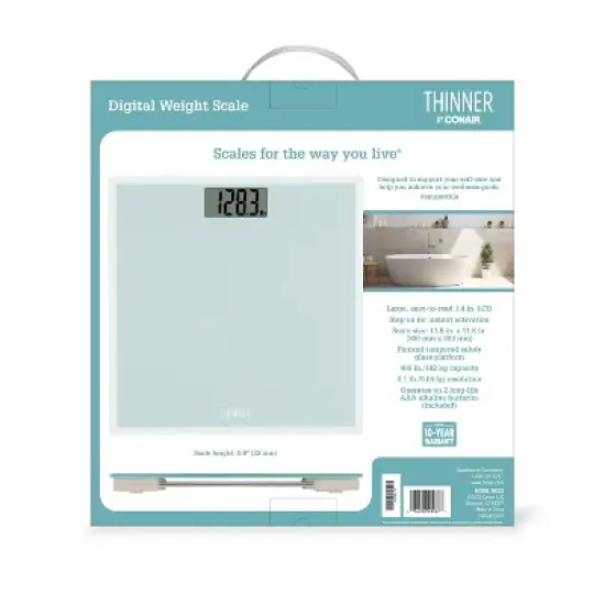 Thinner Glass Weight Scale Silver image {8}