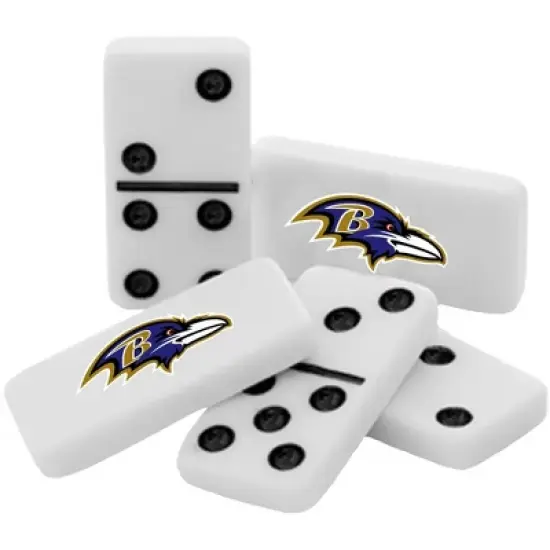 MasterPieces Officially Licensed NFL Baltimore Ravens 28 Piece Dominoes Game for Adults image {2}