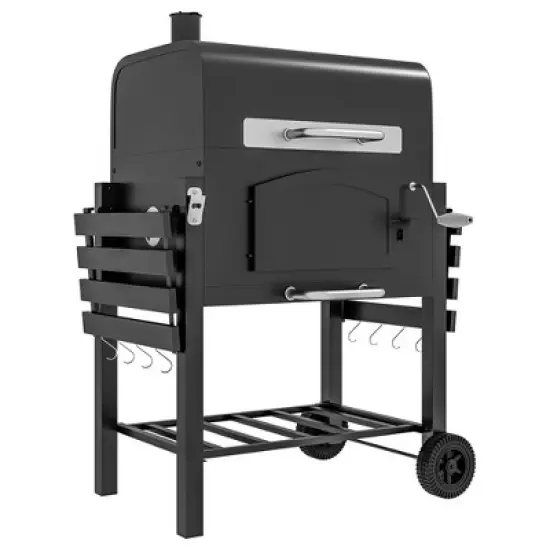 Kumasinova Charcoal Grill,BBQ with Adjustable Height,Portable Barbecue with Folding Shelves,Thermometer,Bottle Opener for Outdoor Camping & Picnic image {7}
