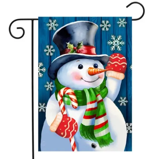 Briarwood Lane Winter Garden Flag 12x18 For Outdoor Candy Cane Snowman For Winter Garden Flag Flags For Outside image {1}