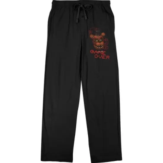 Five Nights at Freddy's Men's Game Over Black Sleep Pajama Pants image {4}