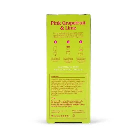 Wild Cosmetics Cream Deodorant - Grapefruit & Lime with Ombre Case - Aluminum-Free image {4}